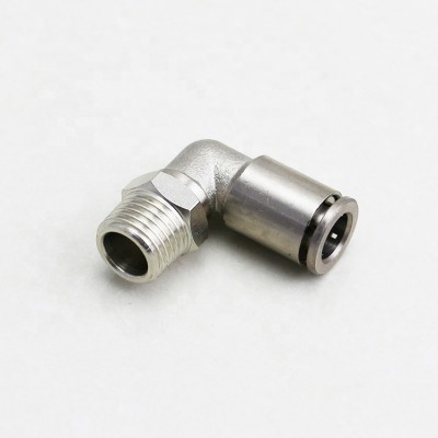 RIH Mini Brass Fitting Air Hose Connector 90 Degree MPL Male Elbow Pneumatic Fitting Connector