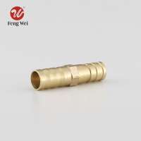 Double connector hydraulic hose barb brass pneumatic pipe fitting