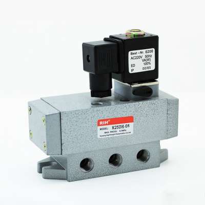 Big Bore K25DH-08 (Q24) Series 5/2 Way Pneumatic Control Solenoid Valve