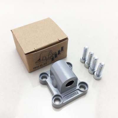 Single Ear ISO Pneumatic Cylinder Accessories Aluminum Material Cylinder Kits Pneumatic Support